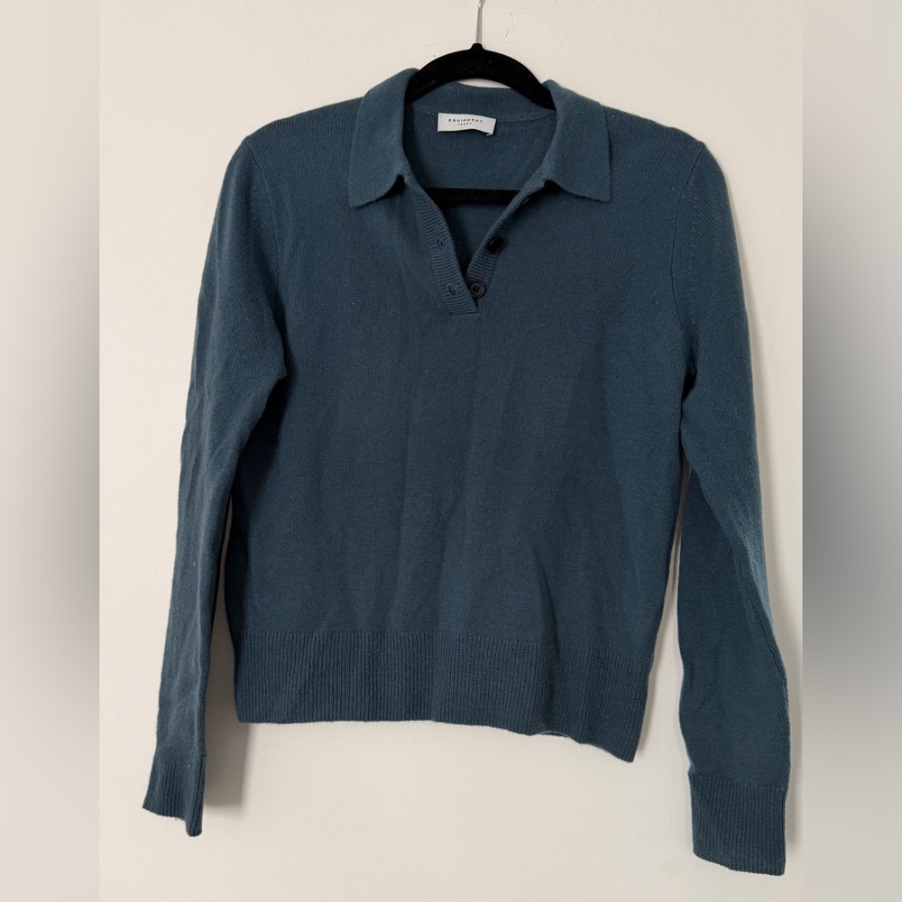 Equipment Femme Blue Knit Top